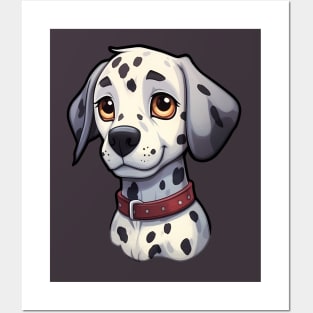 Cute Anime Dalmatian dog Posters and Art